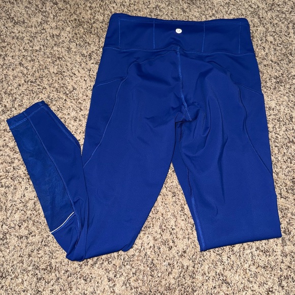 Lululemon Align Leggings 28” Cobalt Blue Camo Mesh Size 8 - Picture 1 of 8